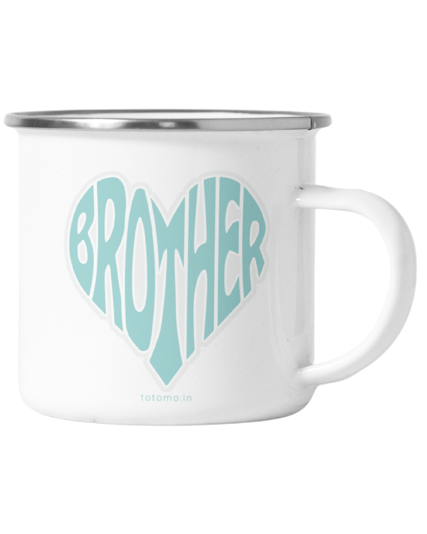 Brother in a Heart | Enamel Mugs