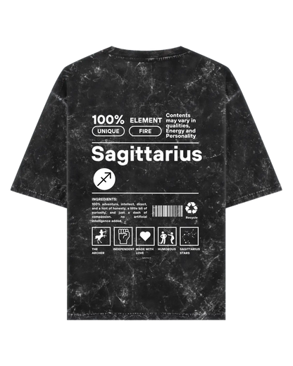 Sagittarius | Unisex Acid Washed Oversized T- shirt