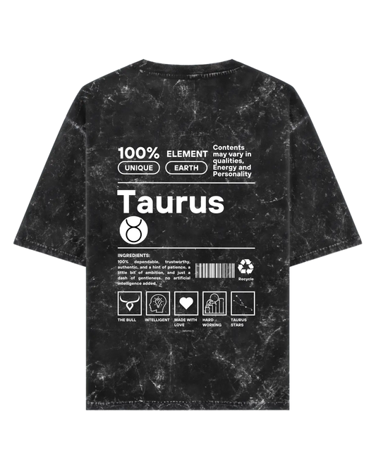 Taurus | Unisex Acid Washed Oversized T- shirt