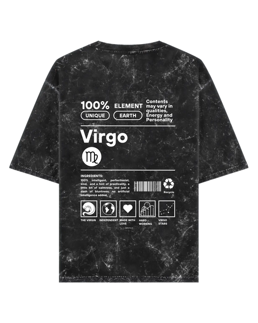 Virgo | Unisex Acid Washed Oversized T- shirt