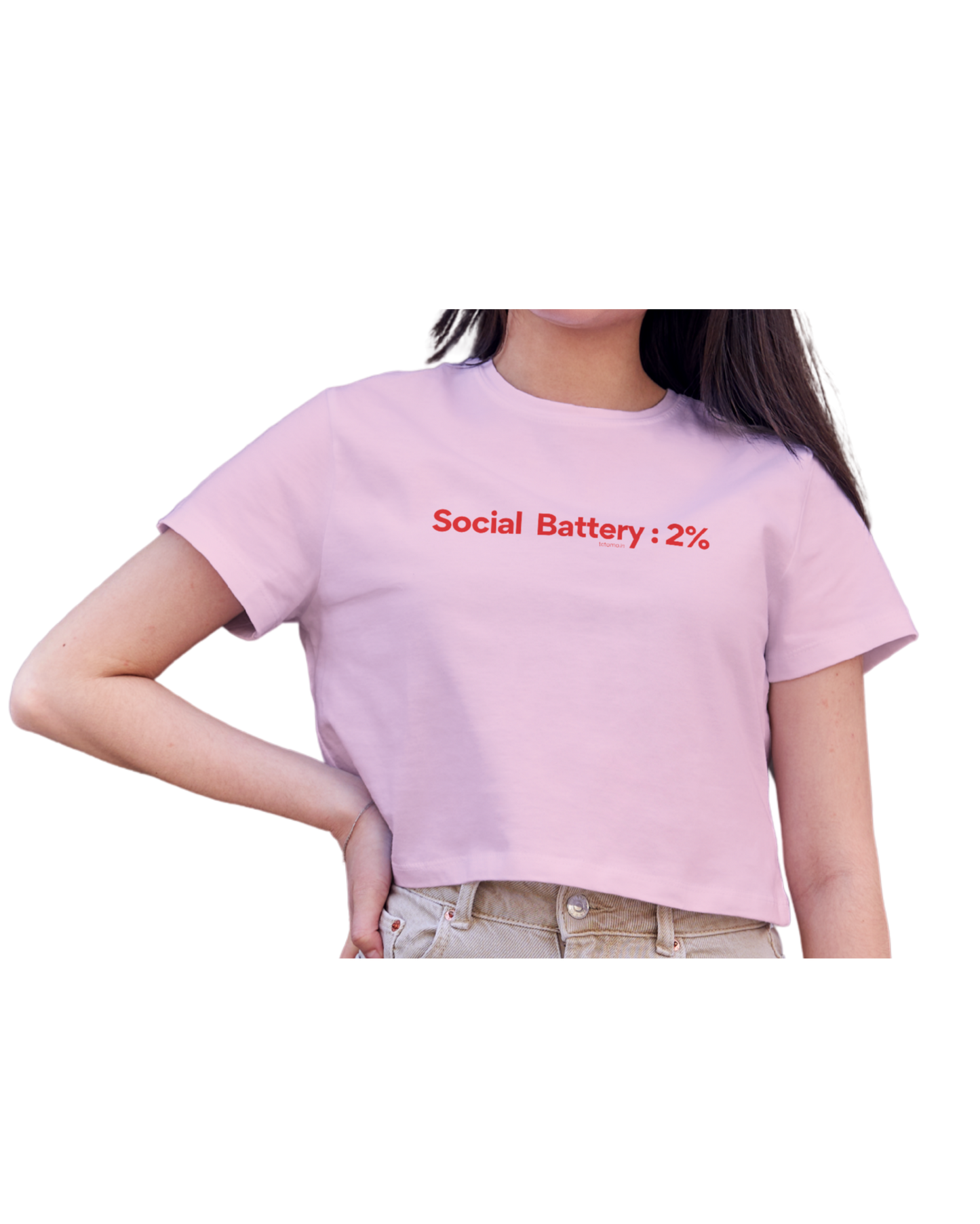 Social Battery Low | Crop Top