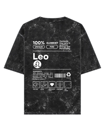 Leo | Unisex Acid Washed Oversized T- shirt