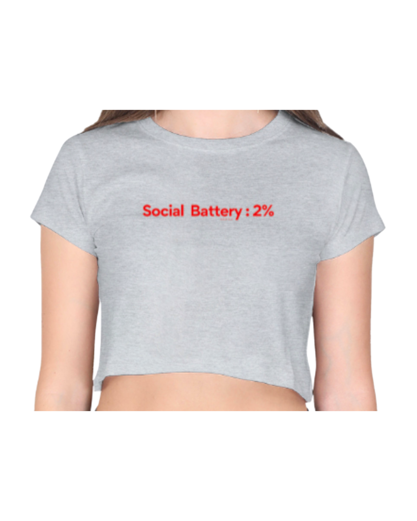 Social Battery Low | Crop Top
