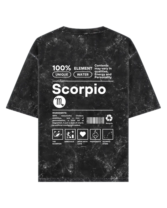 Scorpio | Unisex Acid Washed Oversized T- shirt