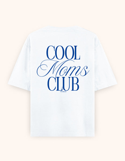 Cool moms club oversized t-shirt white