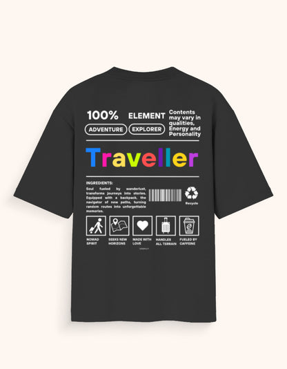 Traveller | Unisex Oversized T-Shirt (Multi Colored)