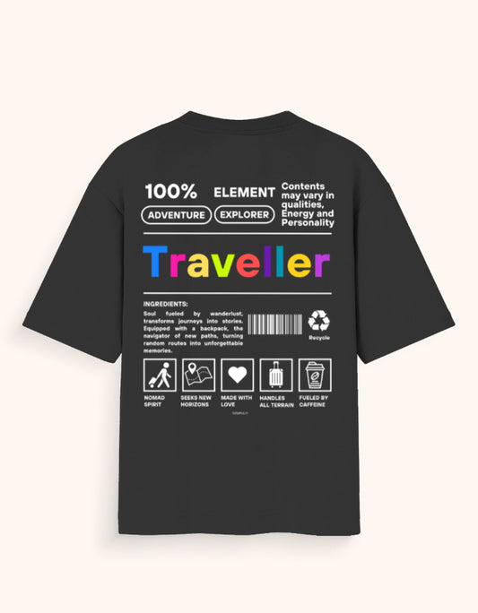 Traveller | Unisex Oversized T-Shirt (Multi Colored)