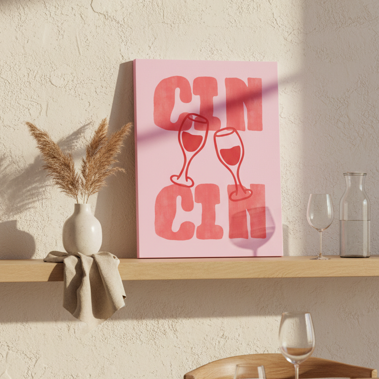 Cin Cin Babe | Wall Art